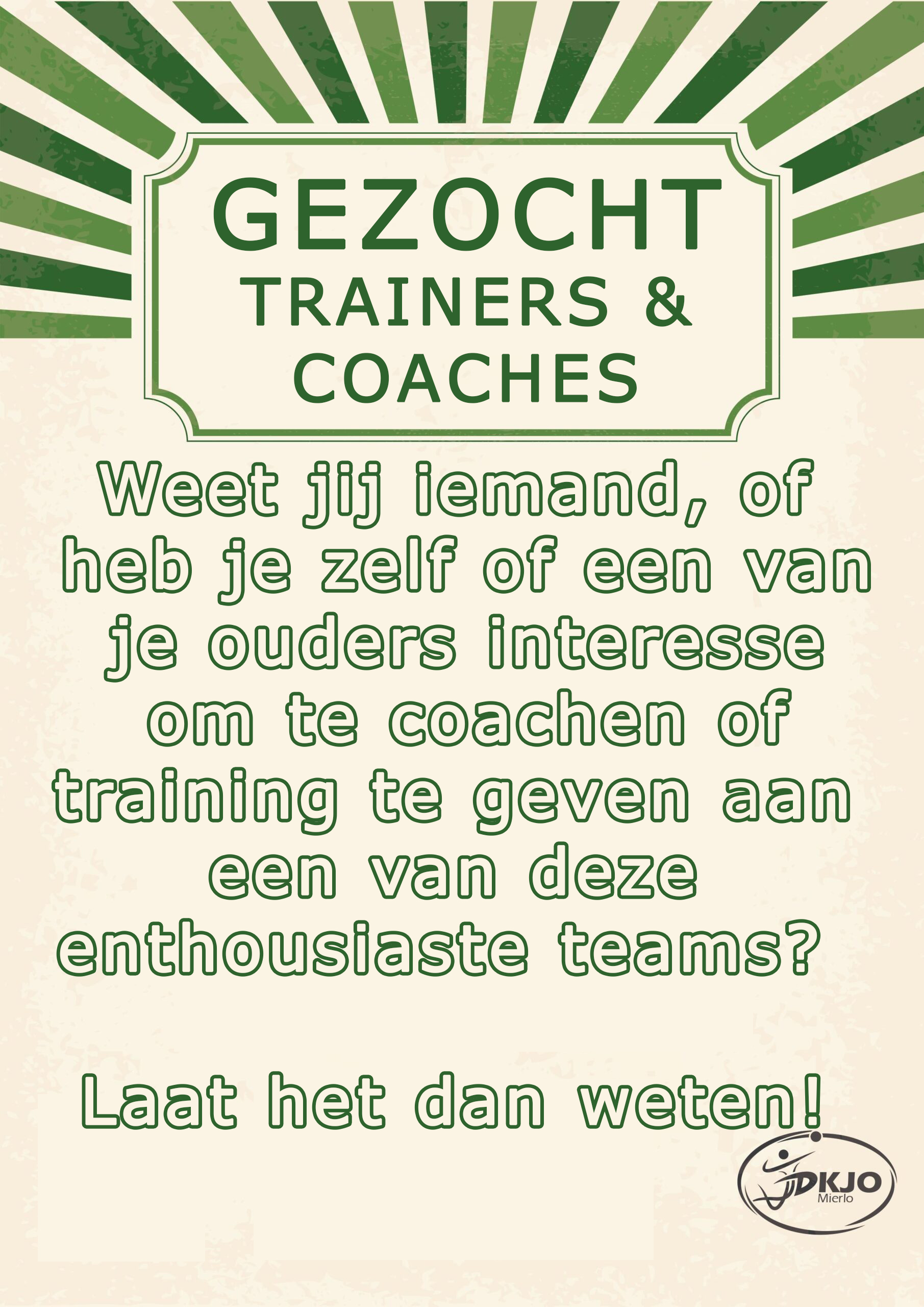 Trainers Gezocht